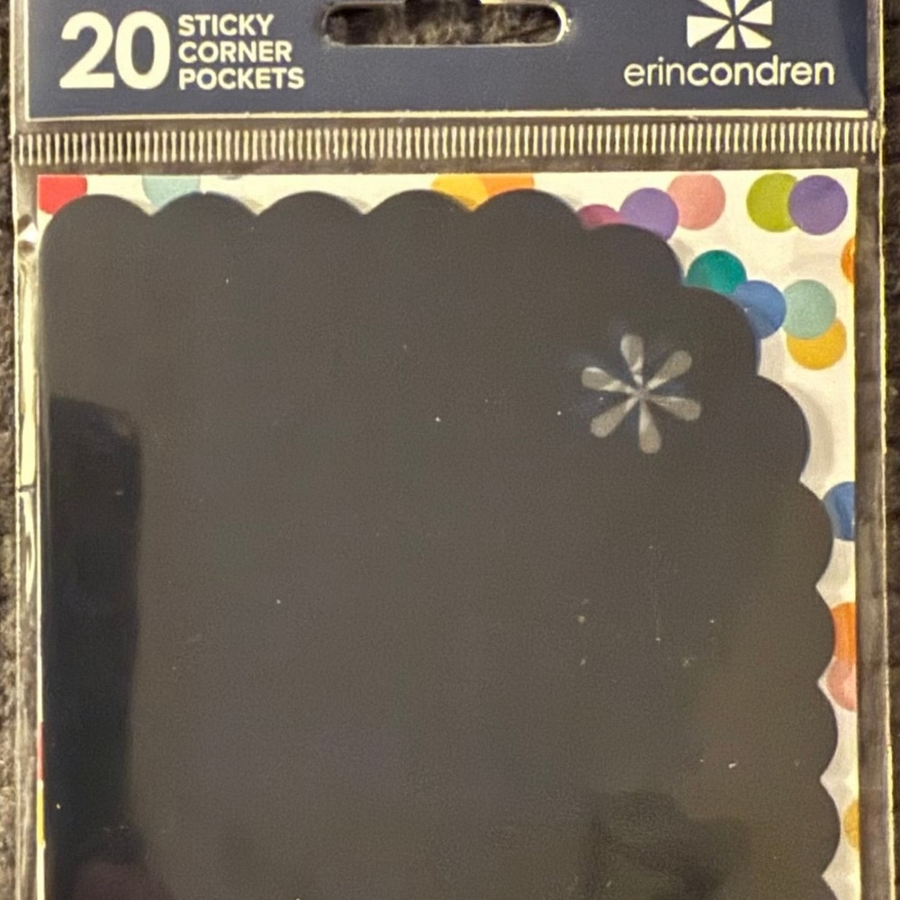 Brand New 20 Navy Sticky Corner Pockets journal planner Back To School